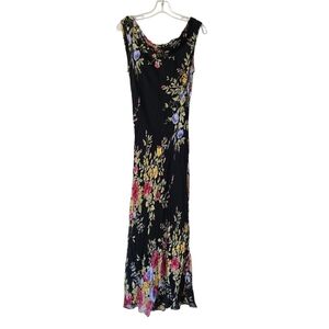 MAJICK Womens Maxi‎ Dress Y2k Embellished Floral Print Size Small